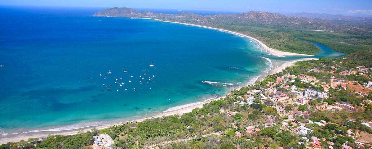 Pacific beach and coastline in Guanacaste, Costa Rica